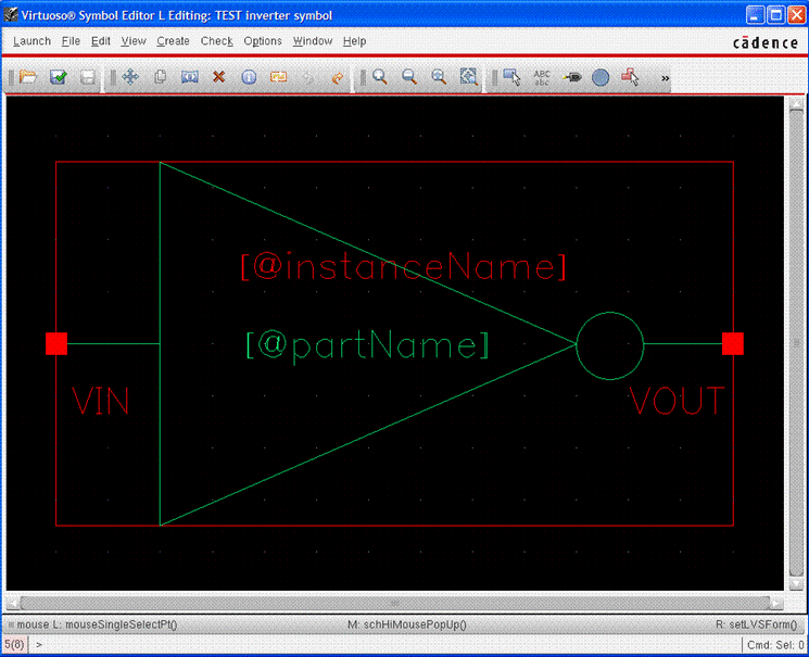 Matlab Inverter Symbol EE5323 VLSI Design I using Cadence